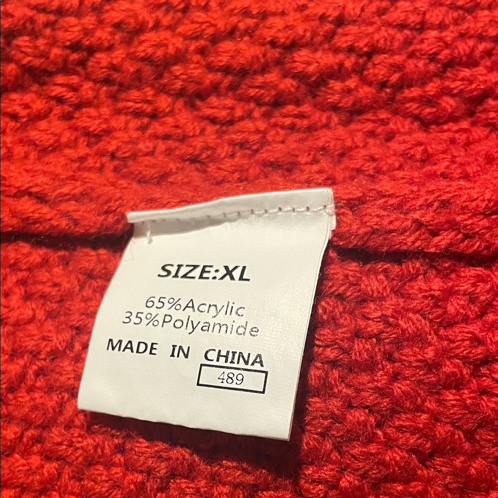 Hazel blues Elegant Red Cable Knit Cardigan - Picture 8 of 9